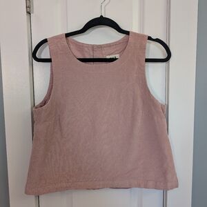 Pact Sleeveless Corduroy Shell Top - Dusty Rose